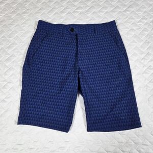 Greyson Golf Shorts Men's 32 Pattern Blue Lightweight Performance